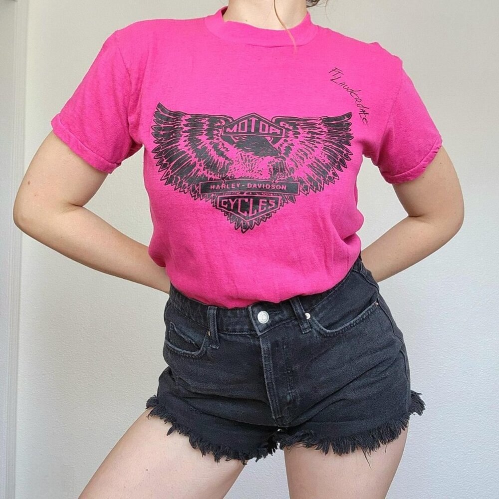 HARLEY DAVIDSON WOMENS PINK TEE
